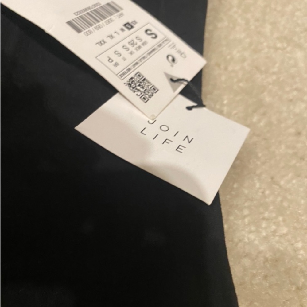 NWT Zara One Shoulder Black Linen Blend Asymmetric Crop Top - Picture 6 of 6